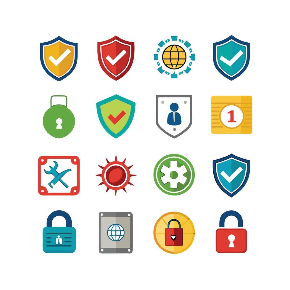 Security Icon Set Collection Illustration vector