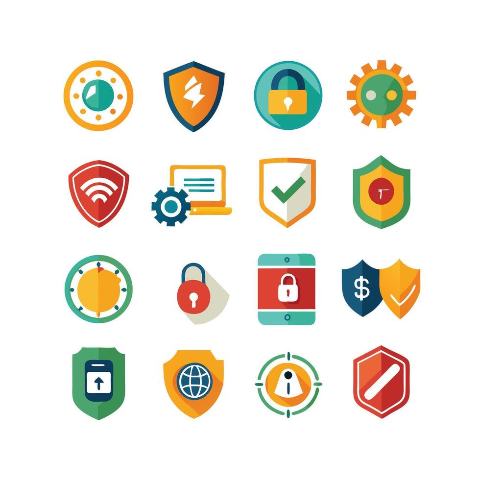 Security Icon Set Collection Illustration vector