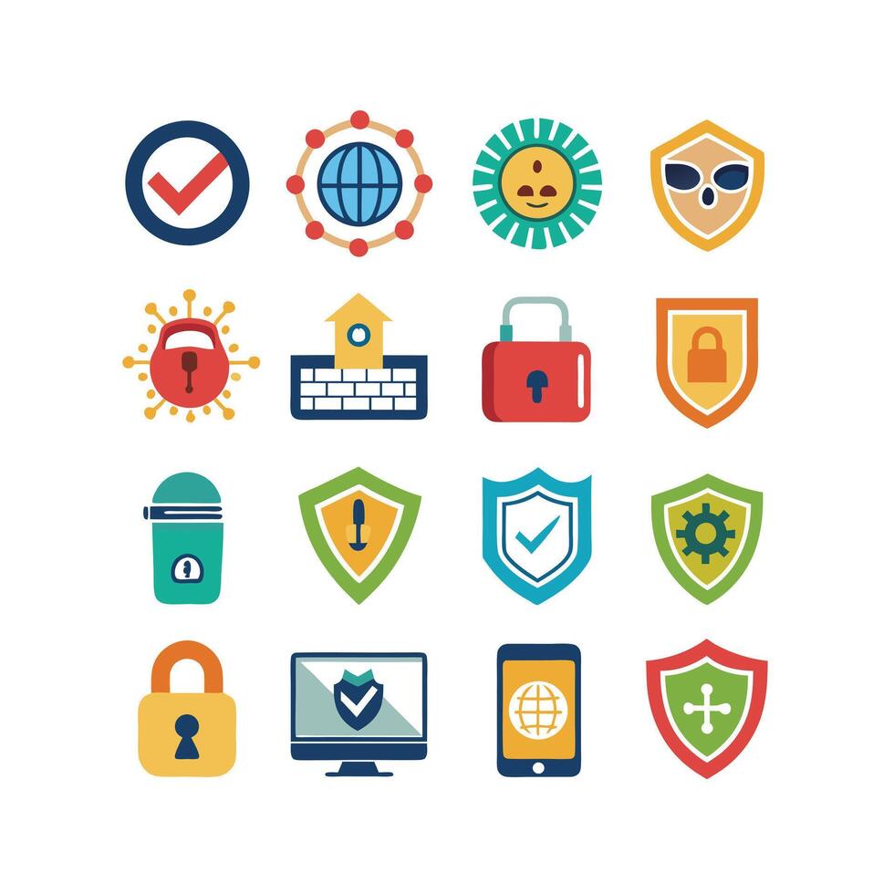Security Icon Set Collection Illustration vector