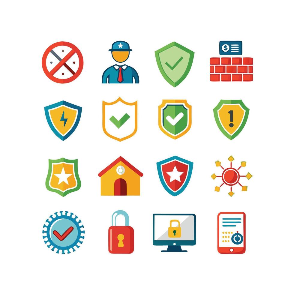 Security Icon Set Collection Illustration vector