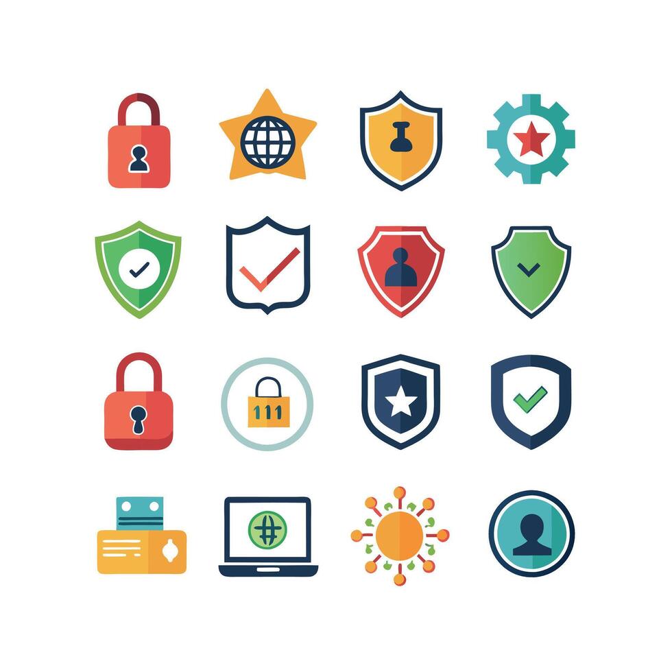 Security Icon Set Collection Illustration vector