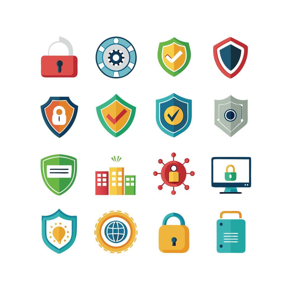 Security Icon Set Collection Illustration vector