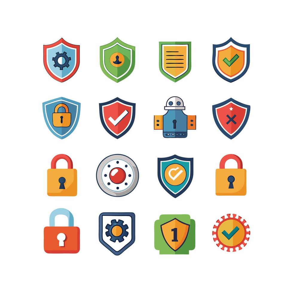 Security Icon Set Collection Illustration vector