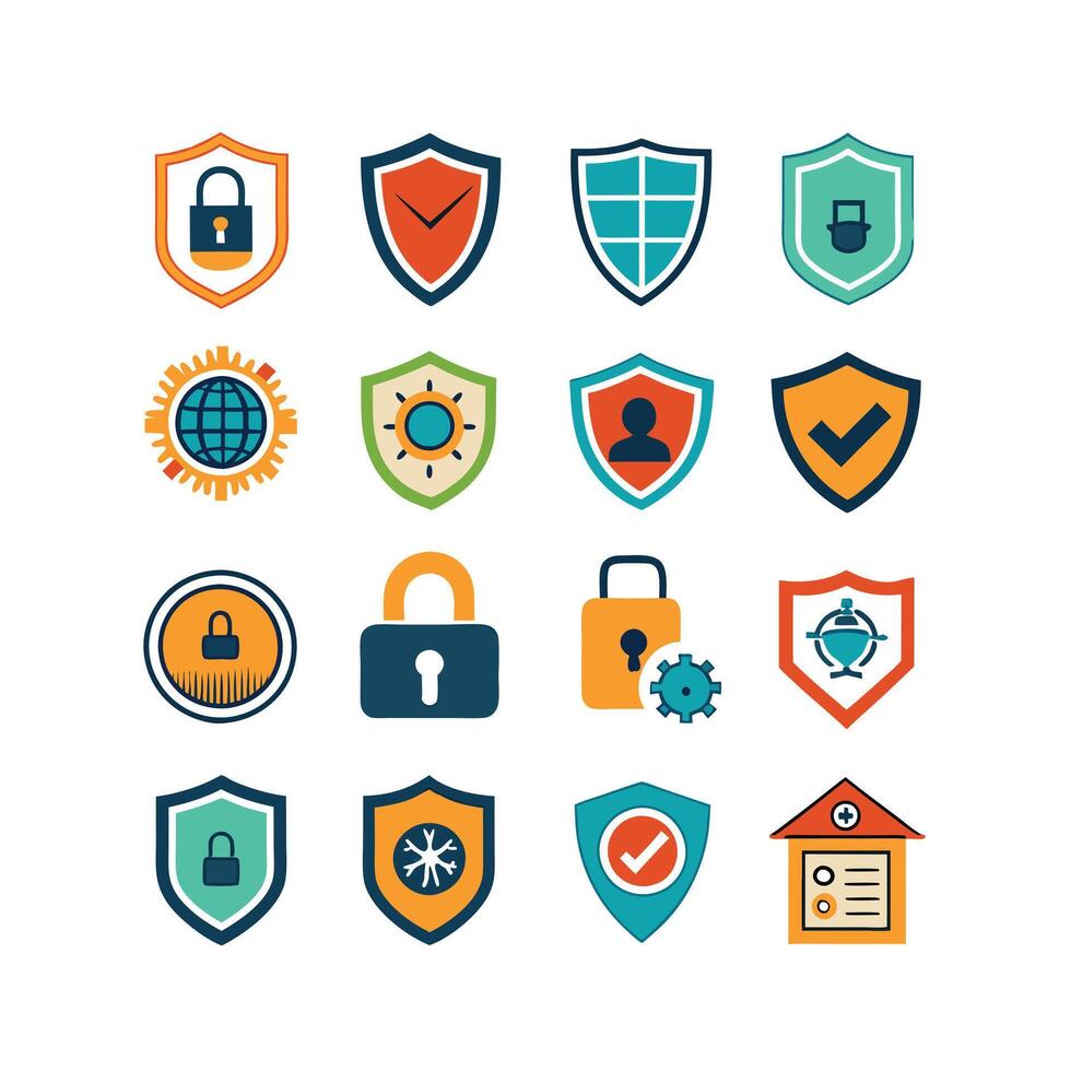 Security Icon Set Collection Illustration vector