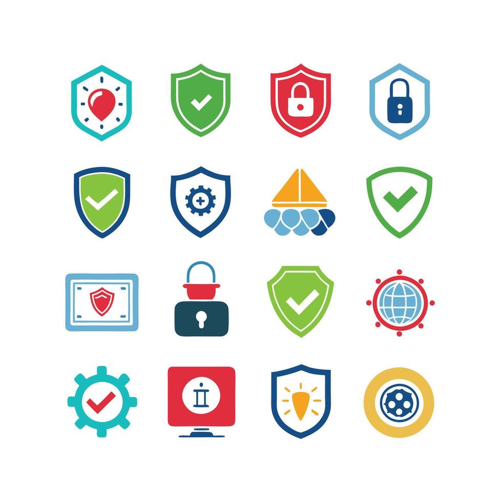 Security Icon Set Collection Illustration vector