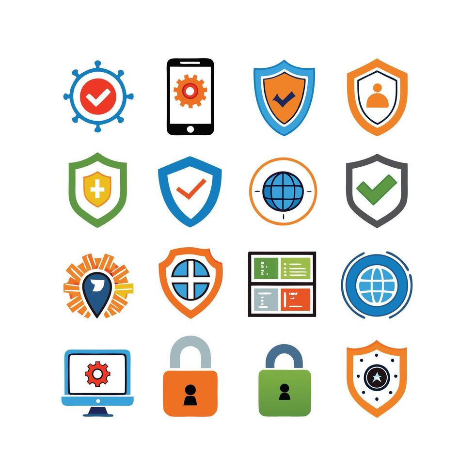 Security Icon Set Collection Illustration vector