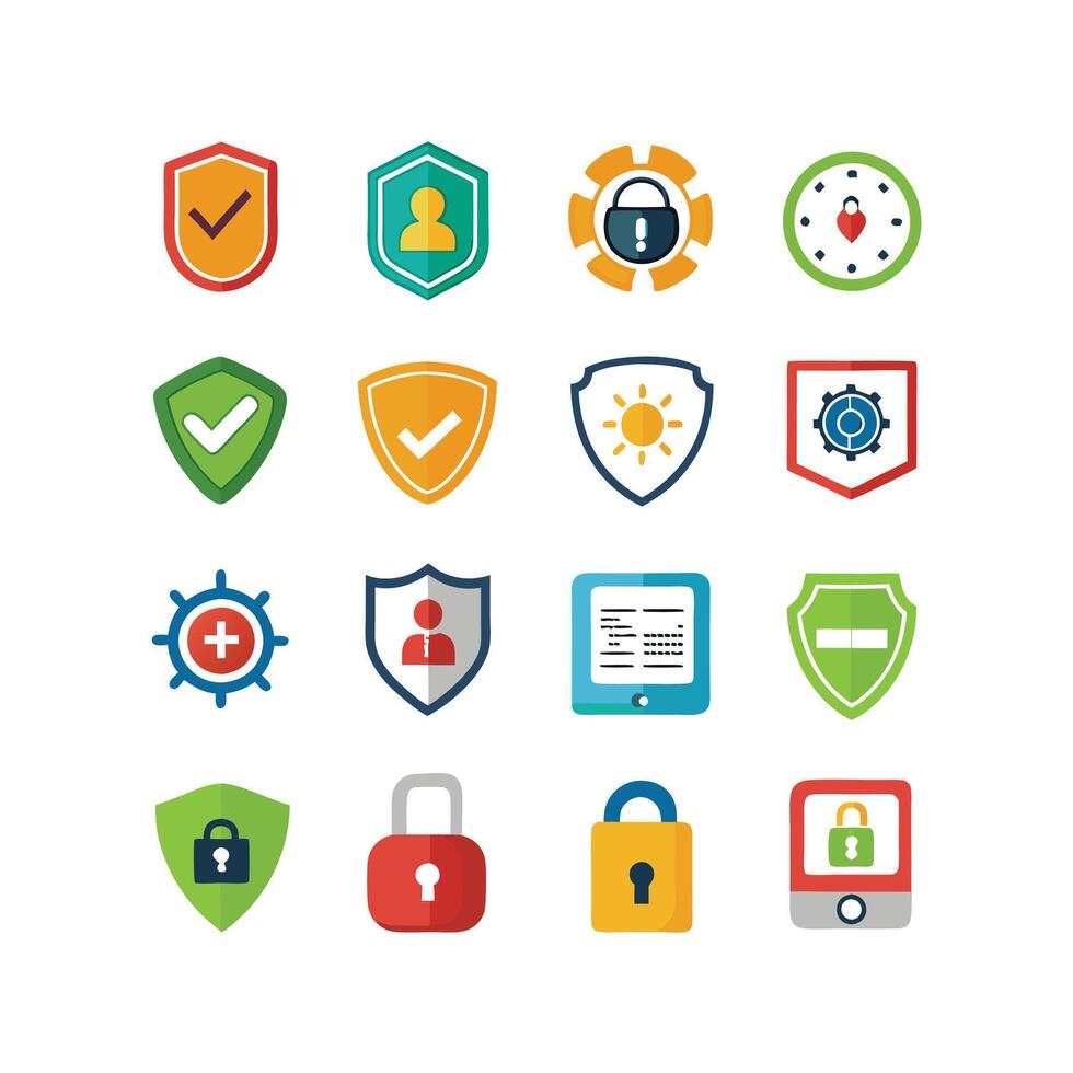 Security Icon Set Collection Illustration vector