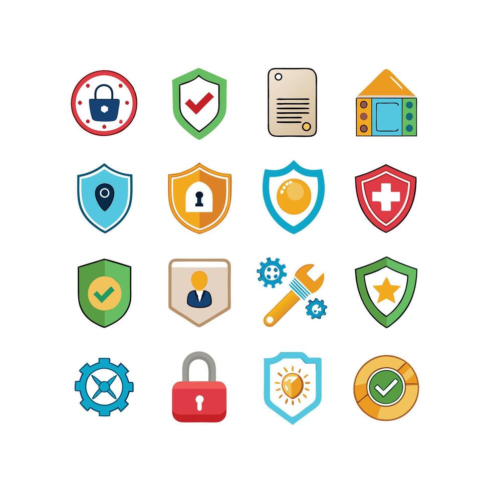 Security Icon Set Collection Illustration vector