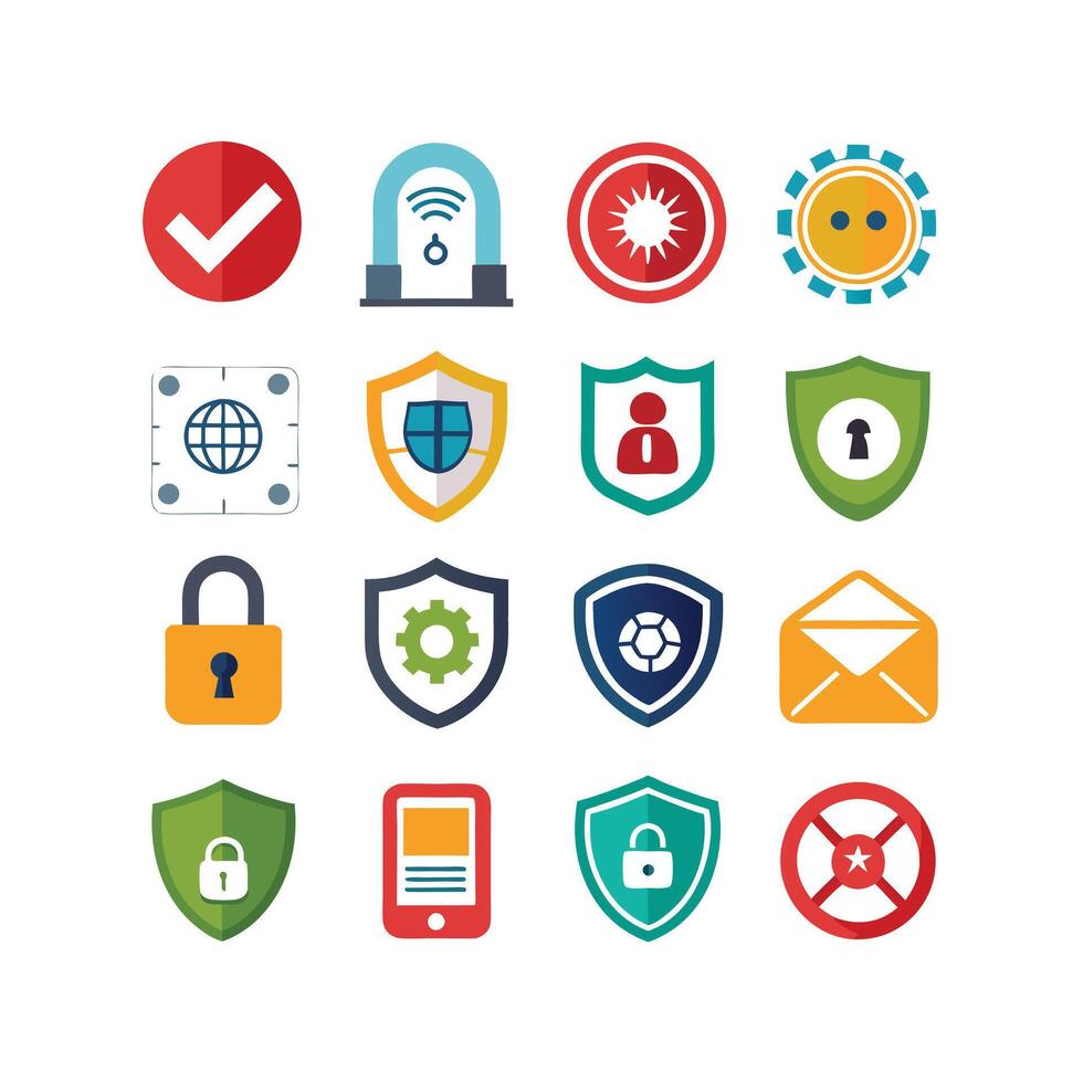 Security Icon Set Collection Illustration vector