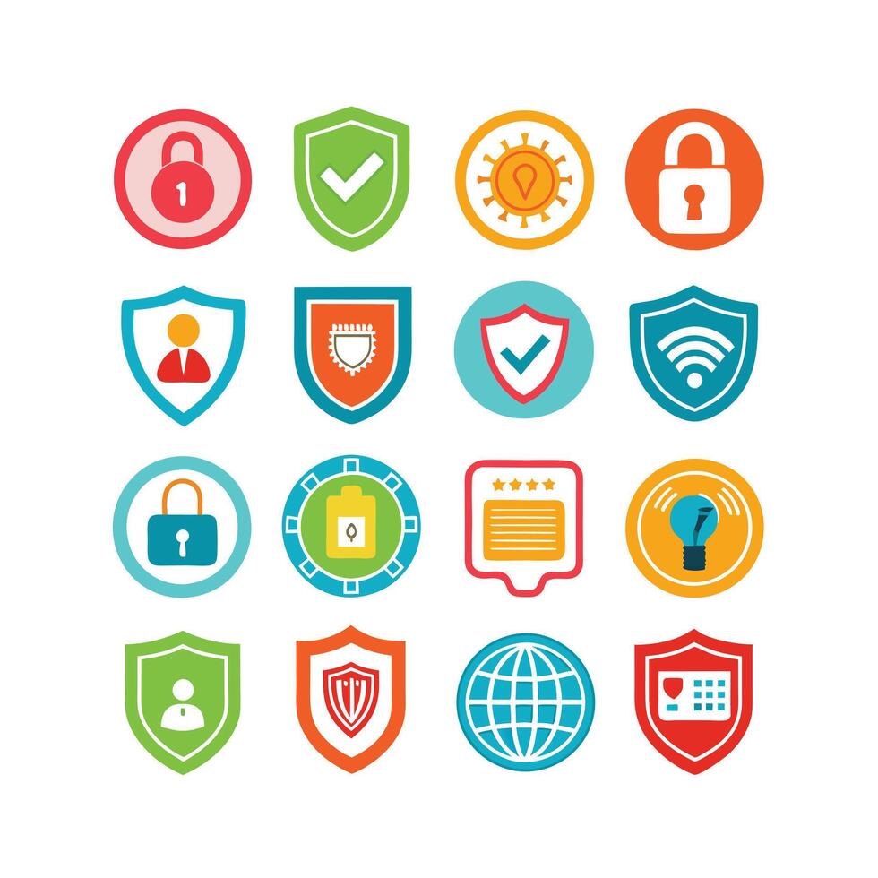 Security Icon Set Collection Illustration vector