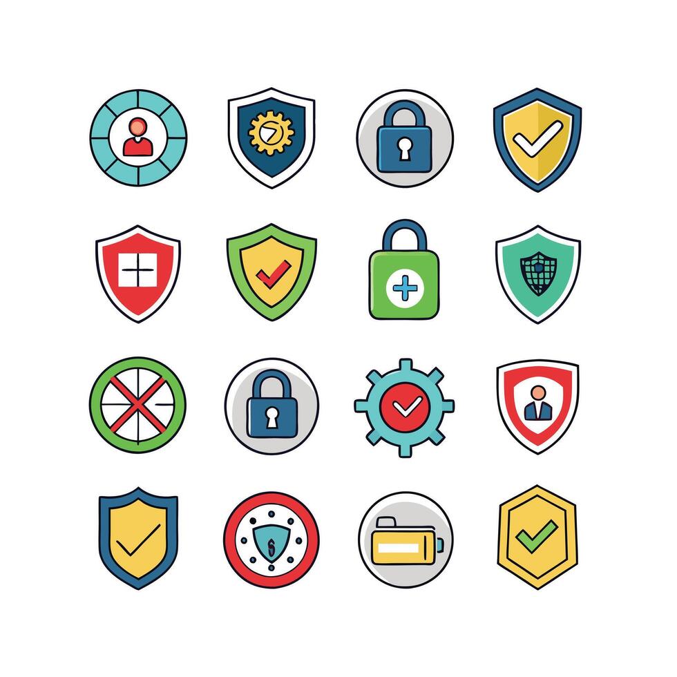 Security Icon Set Collection Illustration vector