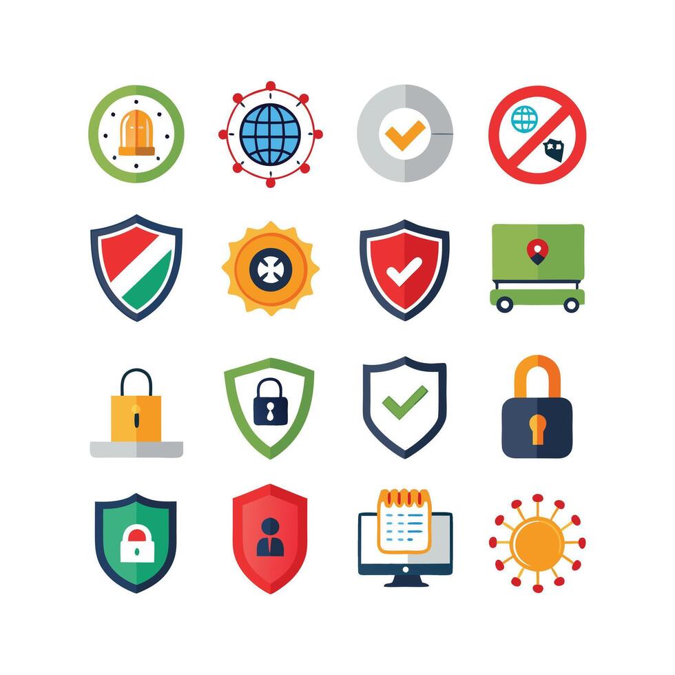 Security Icon Set Collection Illustration vector