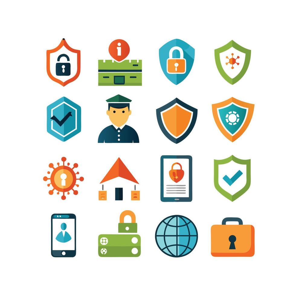 Security Icon Set Collection Illustration vector
