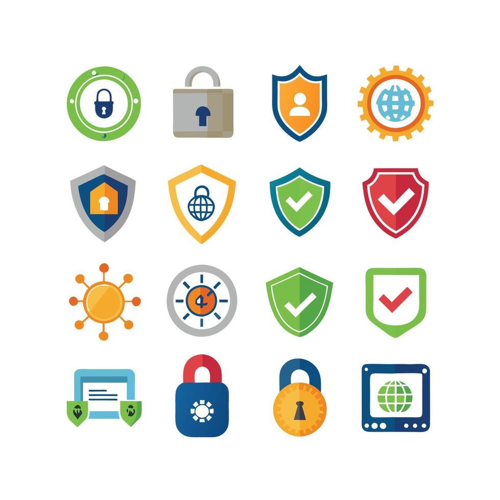 Security Icon Set Collection Illustration vector