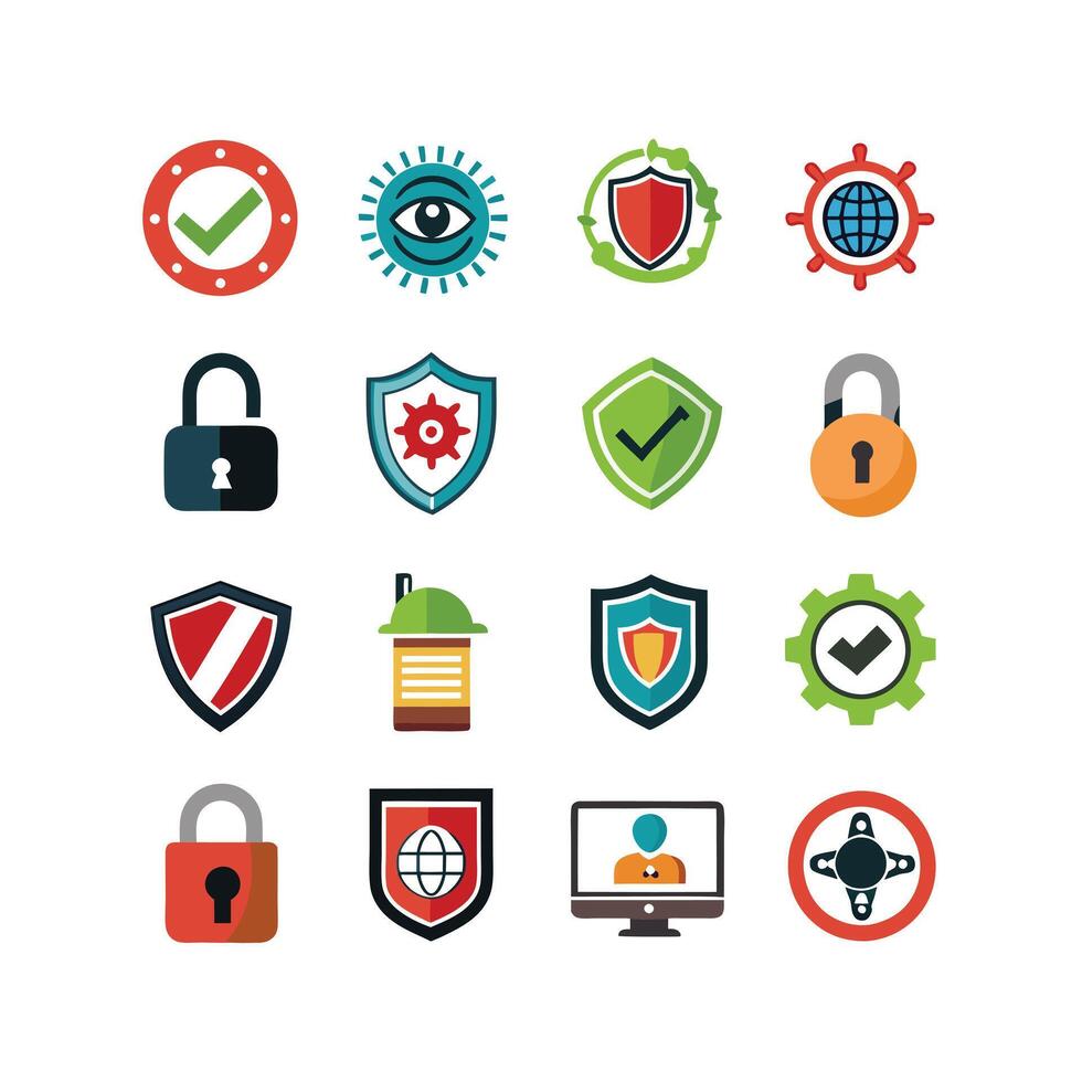 Security Icon Set Collection Illustration vector