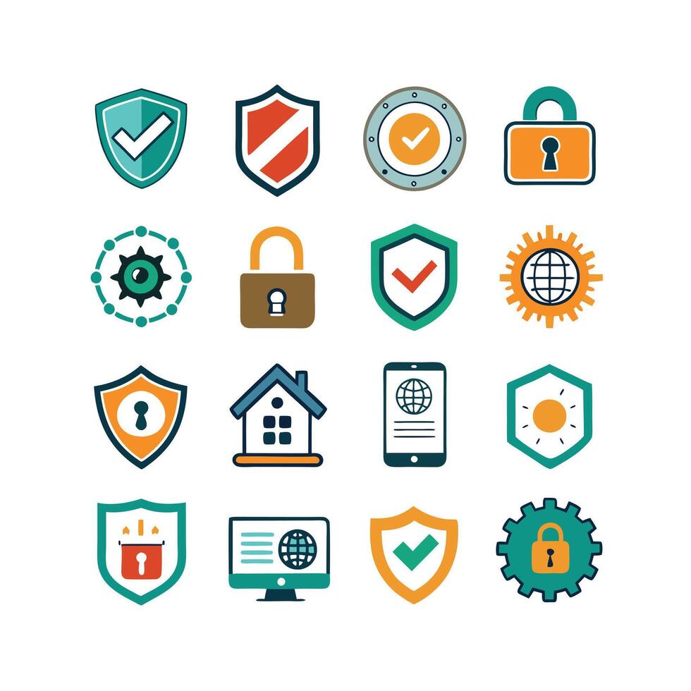 Security Icon Set Collection Illustration vector