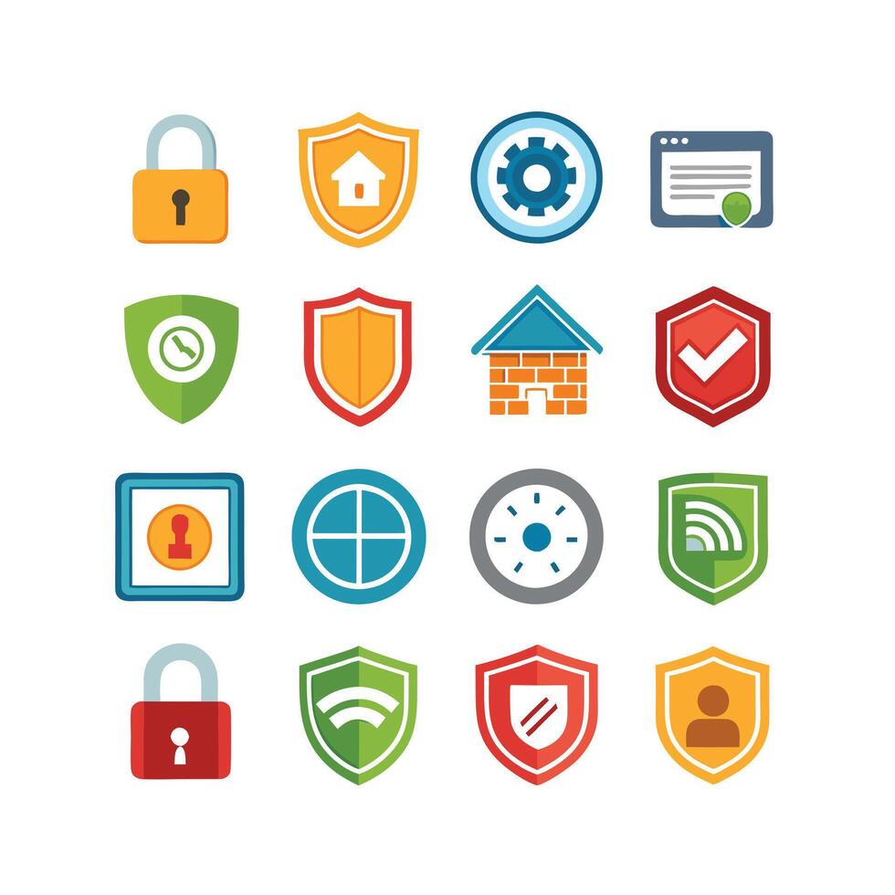 Security Icon Set Collection Illustration vector