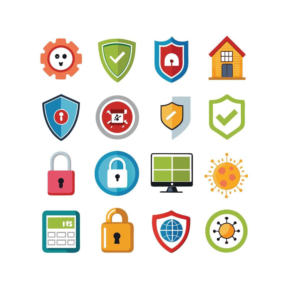 Security Icon Set Collection Illustration vector
