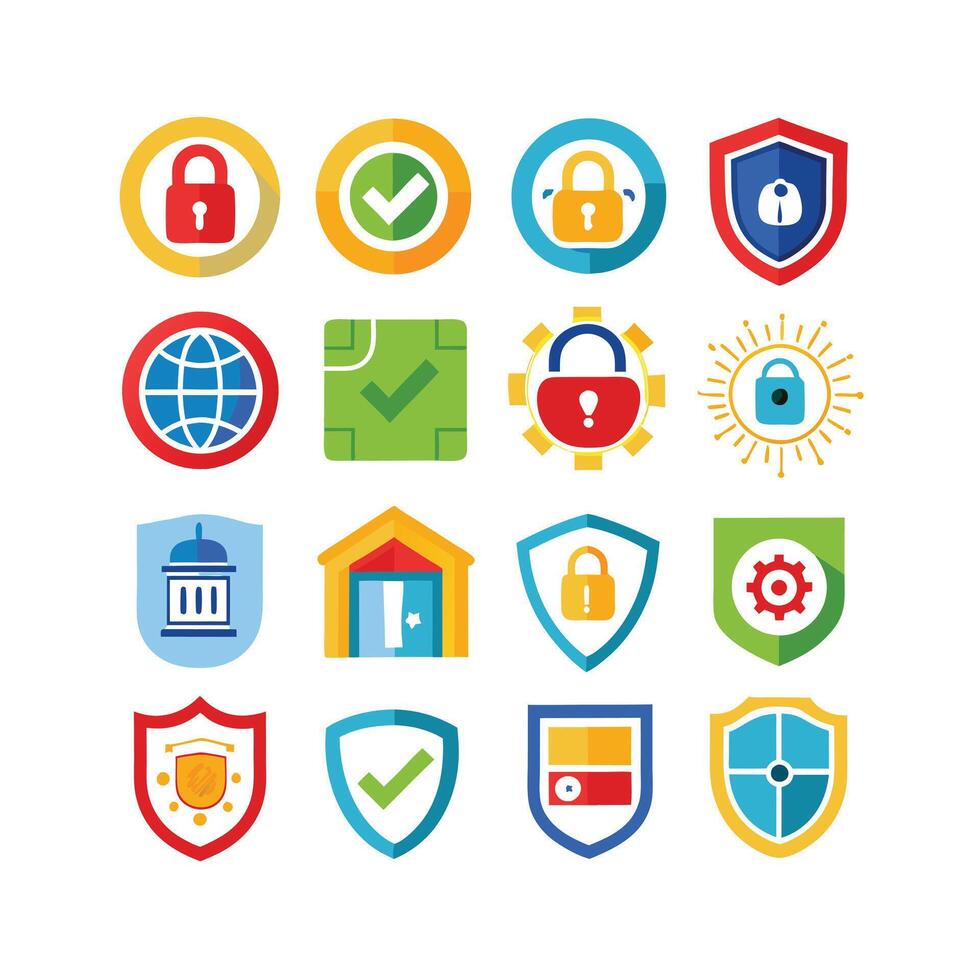 Security Icon Set Collection Illustration vector