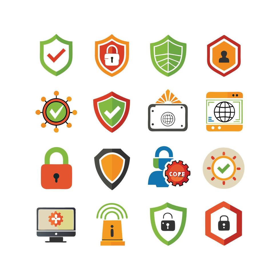 Security Icon Set Collection Illustration vector