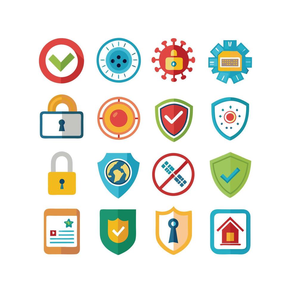 Security Icon Set Collection Illustration vector