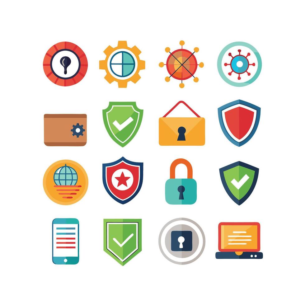 Security Icon Set Collection Illustration vector