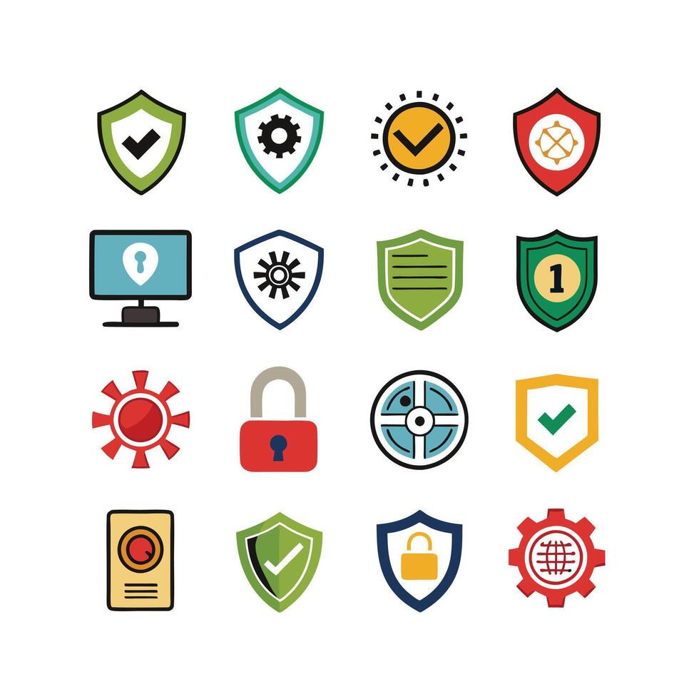 Security Icon Set Collection Illustration vector