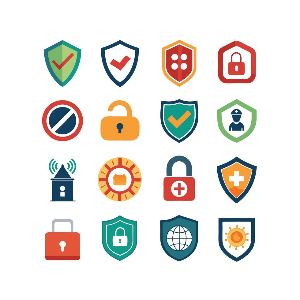 Security Icon Set Collection Illustration vector