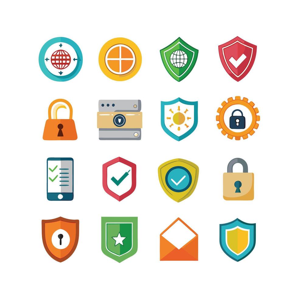 Security Icon Set Collection Illustration vector