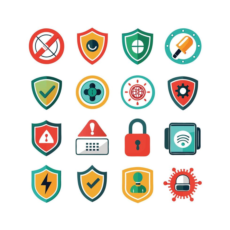 Security Icon Set Collection Illustration vector