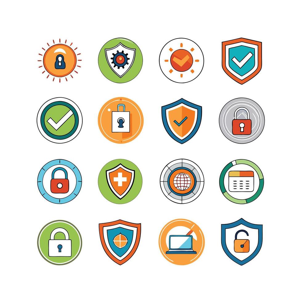 Security Icon Set Collection Illustration vector