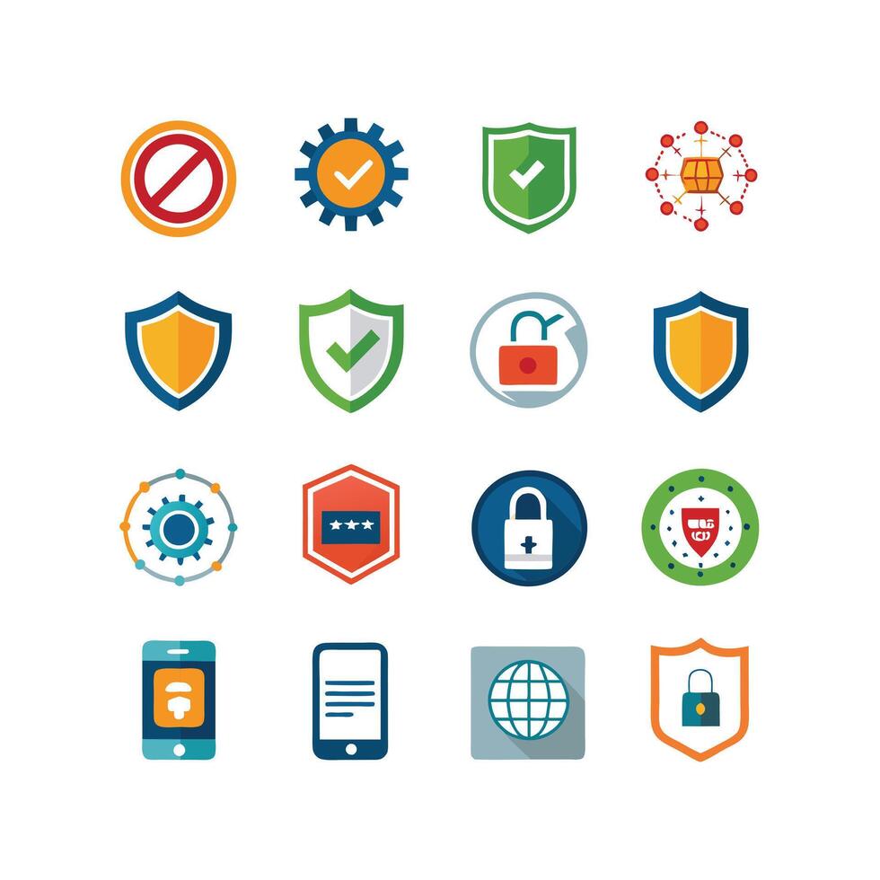 Security Icon Set Collection Illustration vector