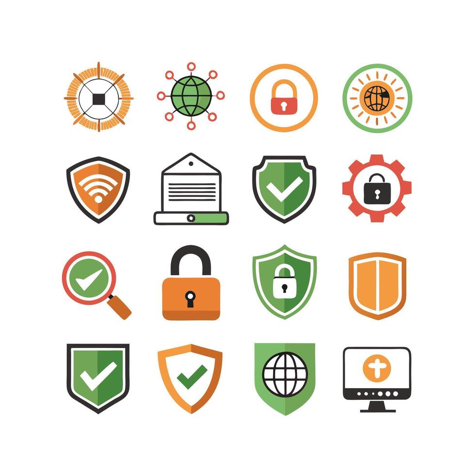 Security Icon Set Collection Illustration vector