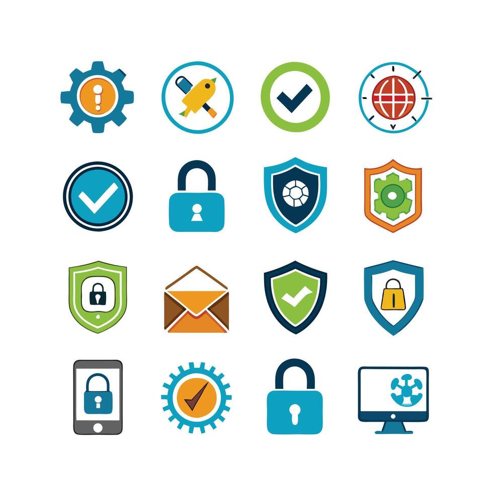 Security Icon Set Collection Illustration vector