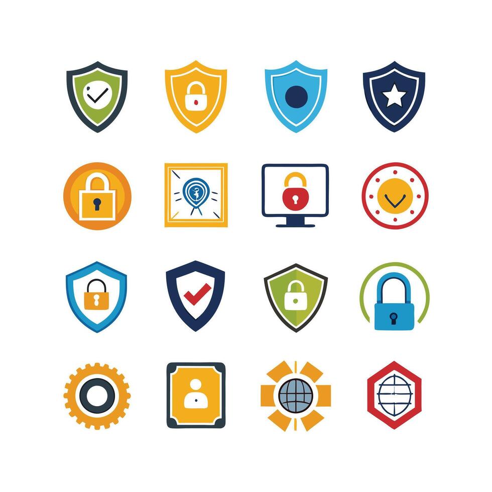Security Icon Set Collection Illustration vector