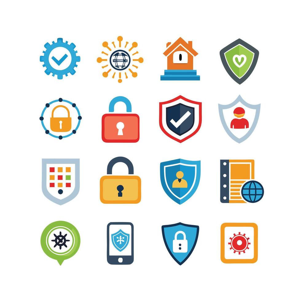 Security Icon Set Collection Illustration vector