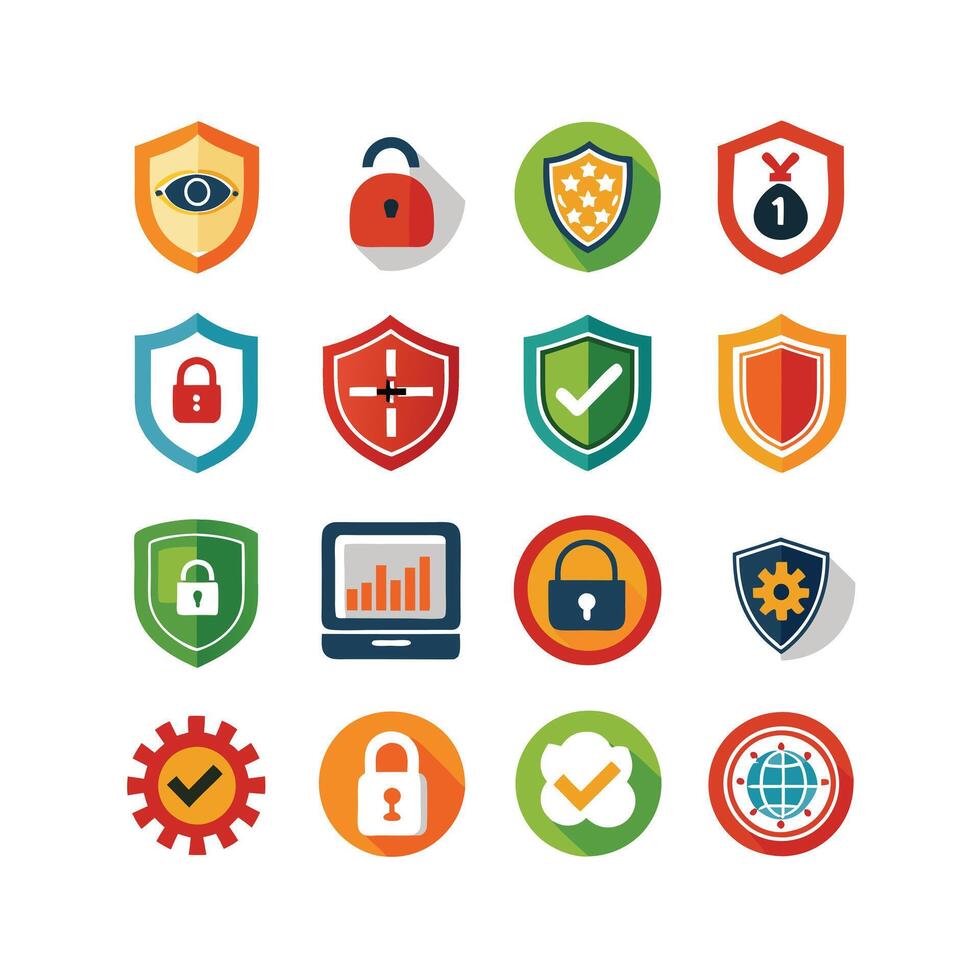 Security Icon Set Collection Illustration vector