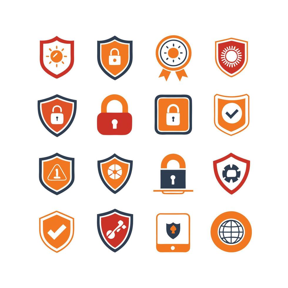 Security Icon Set Collection Illustration vector