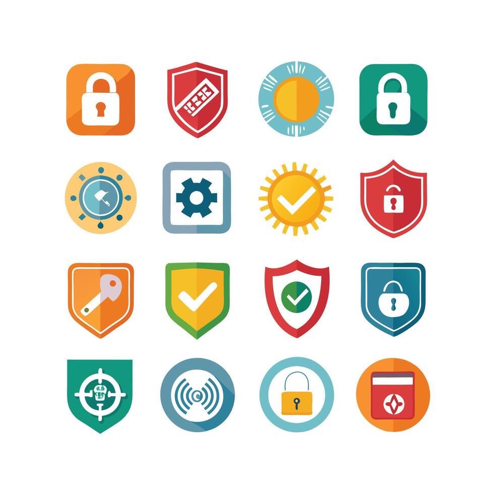 Security Icon Set Collection Illustration vector