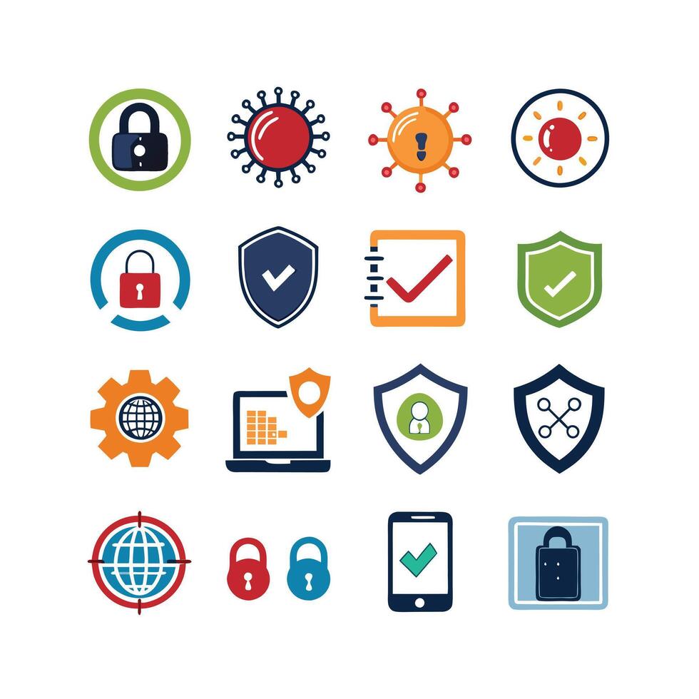 Security Icon Set Collection Illustration vector