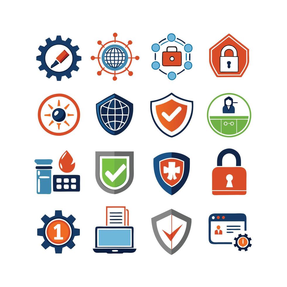 Security Icon Set Collection Illustration vector