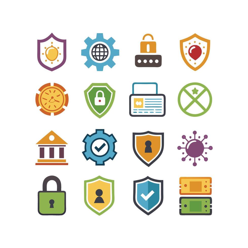 Security Icon Set Collection Illustration vector