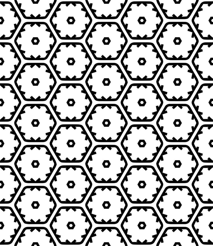 Black and white seamless abstract pattern. Background and backdrop. Grayscale ornamental design. vector