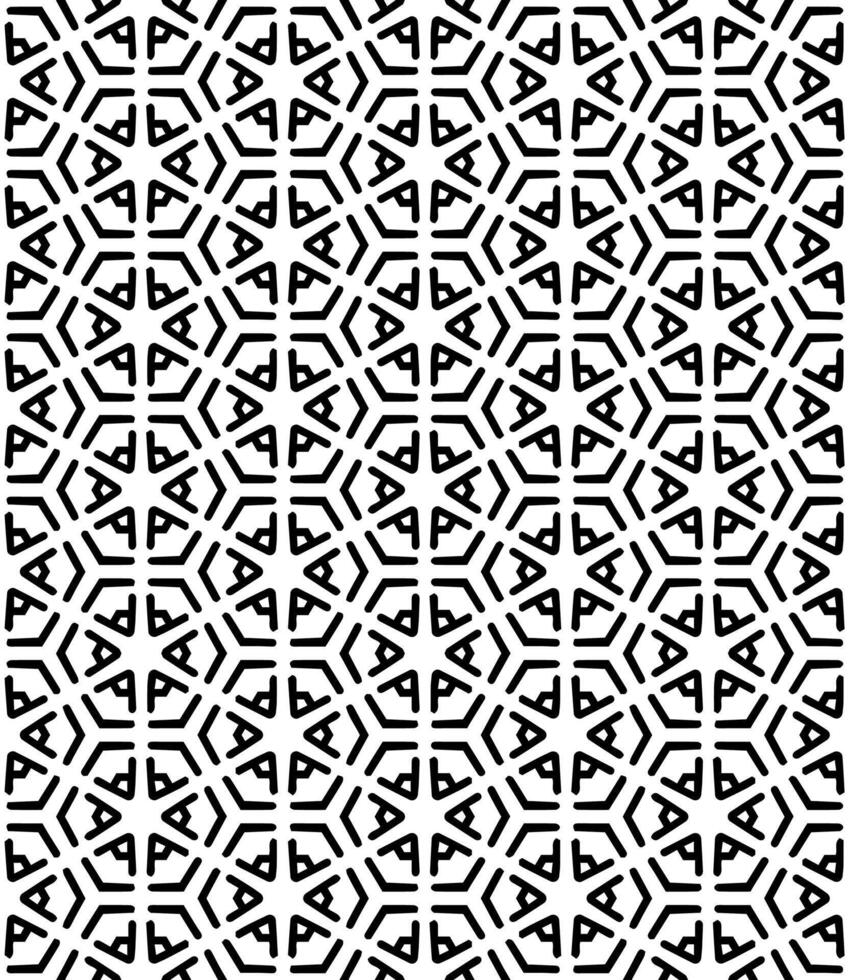 Black and white seamless abstract pattern. Background and backdrop. Grayscale ornamental design. vector
