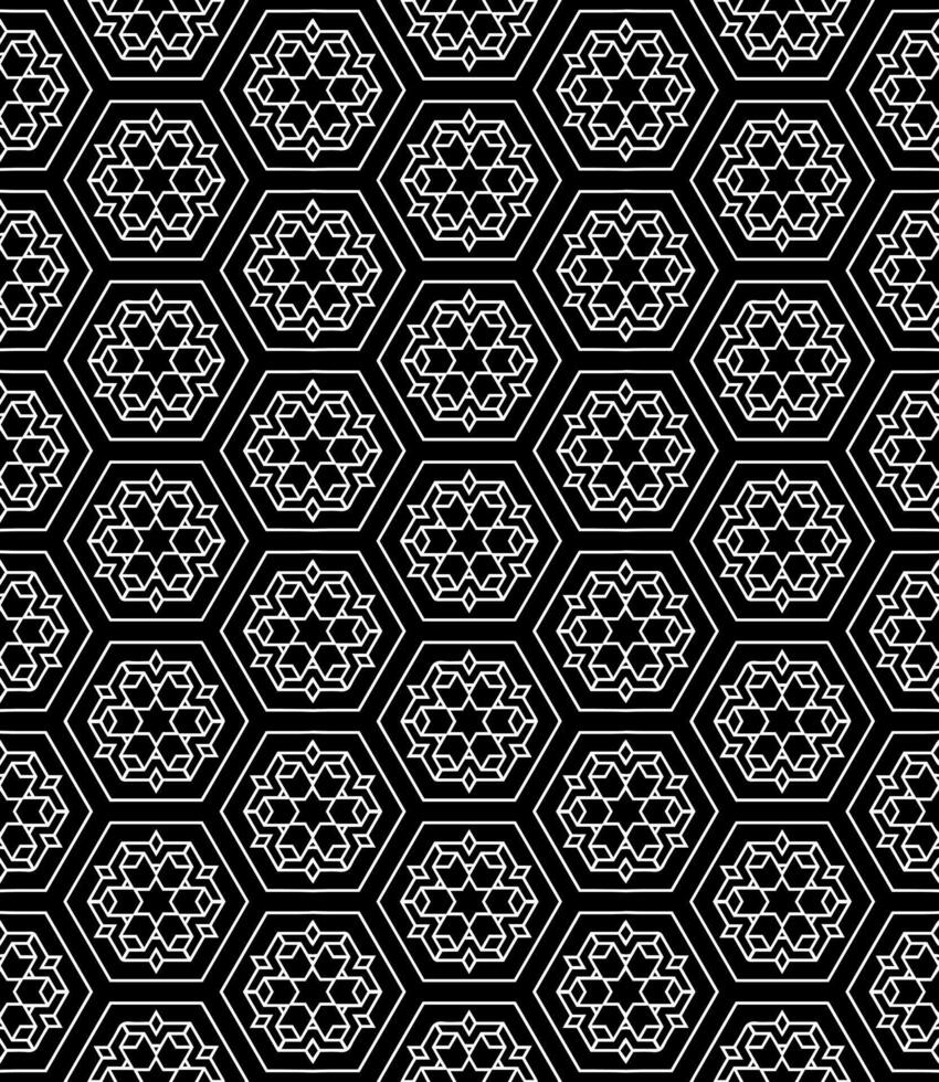 Black and white seamless abstract pattern. Background and backdrop. Grayscale ornamental design. vector