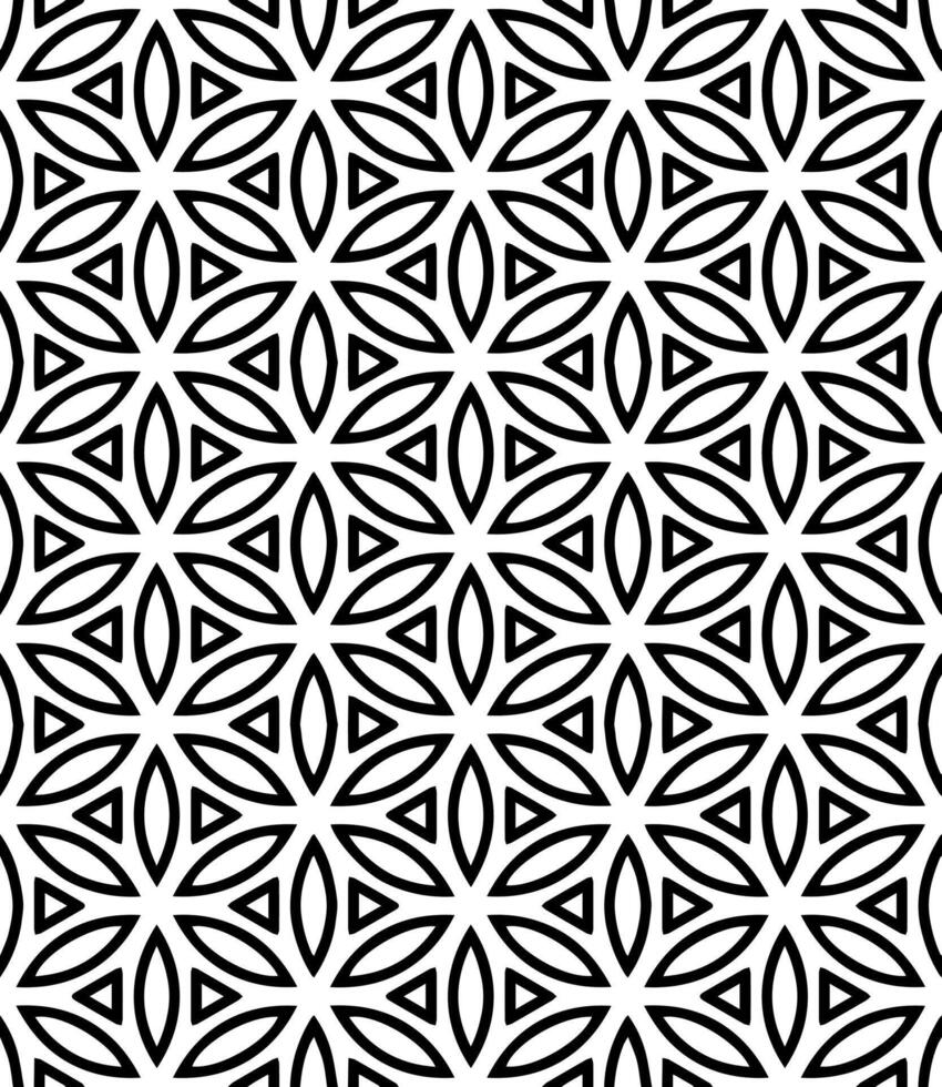 Black and white seamless abstract pattern. Background and backdrop. Grayscale ornamental design. vector