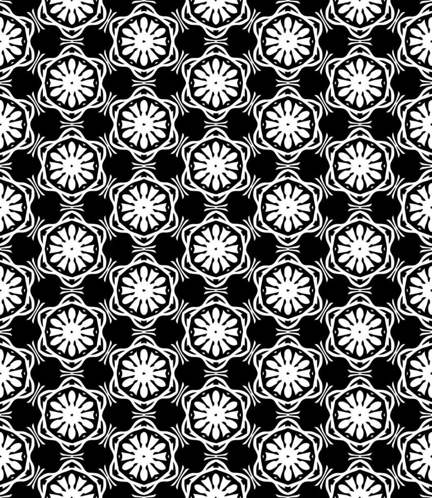 Black and white seamless abstract pattern. Background and backdrop. Grayscale ornamental design. vector