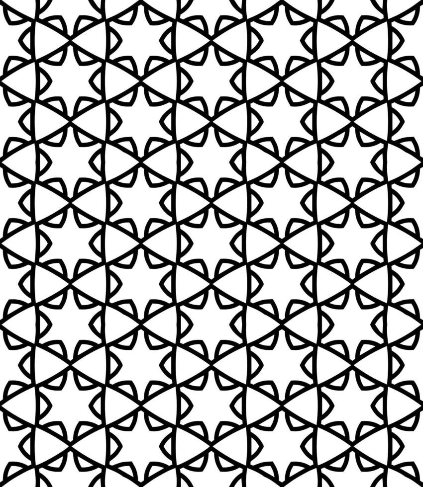 Black and white seamless abstract pattern. Background and backdrop. Grayscale ornamental design. vector