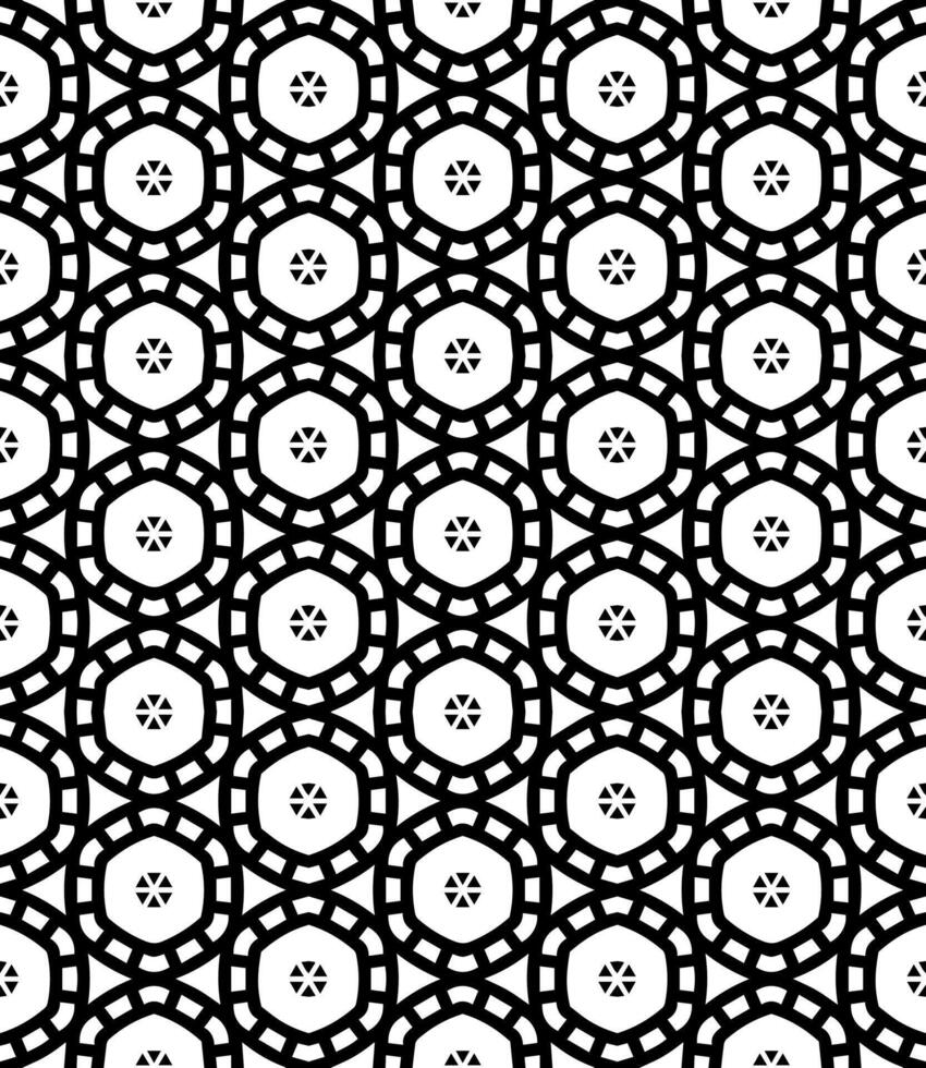 Black and white seamless abstract pattern. Background and backdrop. Grayscale ornamental design. vector