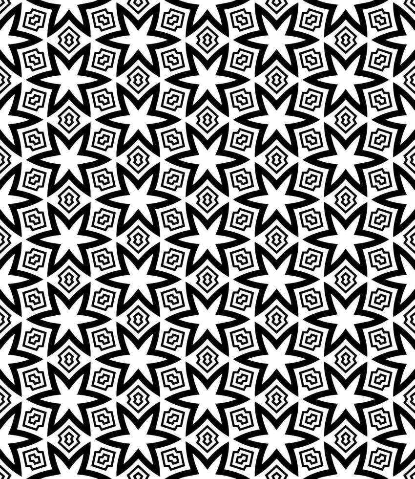 Black and white seamless abstract pattern. Background and backdrop. Grayscale ornamental design. vector